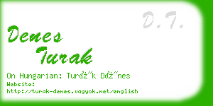 denes turak business card